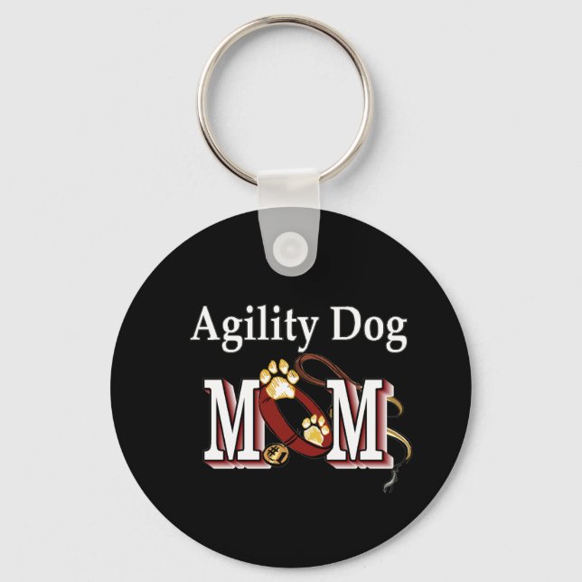 Agility Dog Owners Gifts Key Ring (Front)