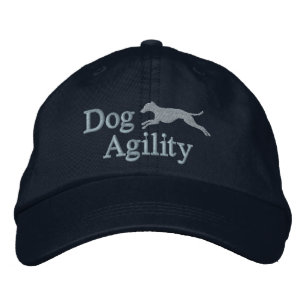 Agility Italian Greyhound Embroidered Hat (Blue)