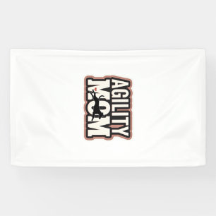Agility Mum Vintage Dog Agility Silhouette Typogra Banner