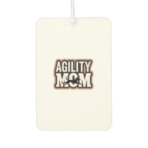 Agility Mum Vintage Dog Agility Silhouette Typogra Car Air Freshener