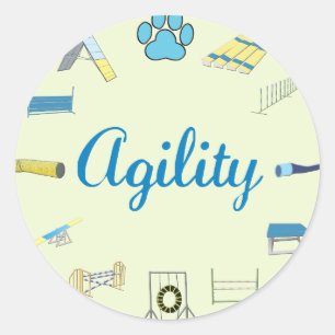 Agility Obstacles Classic Round Sticker