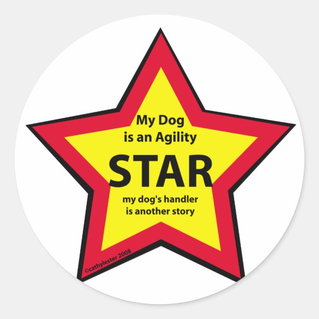Agility Star Classic Round Sticker (Front)