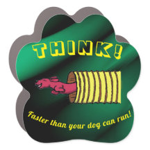 Agility Themed 5” Dog Paw Magnet
