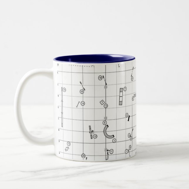 Agility Themed Course Map Mug (Left)