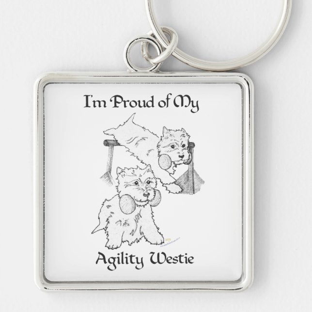 Agility Westie Key Ring (Front)