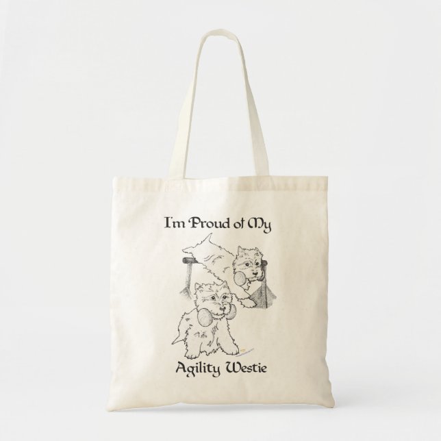 Agility Westie Tote Bag (Front)