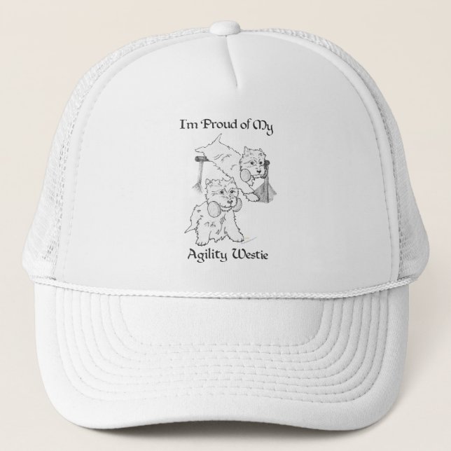 Agility Westie Trucker Hat (Front)