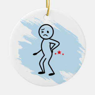 Aging Back Pain Humour Custom Condition Ornament