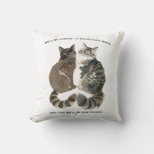 Aging humour for cat loving friends husband wife c cushion