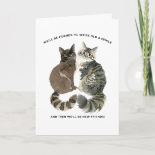 Aging humour for cat loving friends wife mum besti card