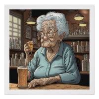 Aging Humour |l Old Lady Drinking Beer and Shot