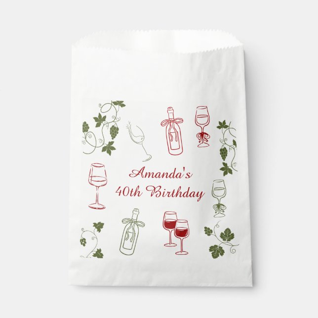 Aging Like Fine Wine Favour Bag (Front)
