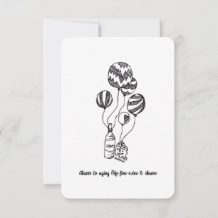 Aging Like Fine Wine - Flat Birthday Card