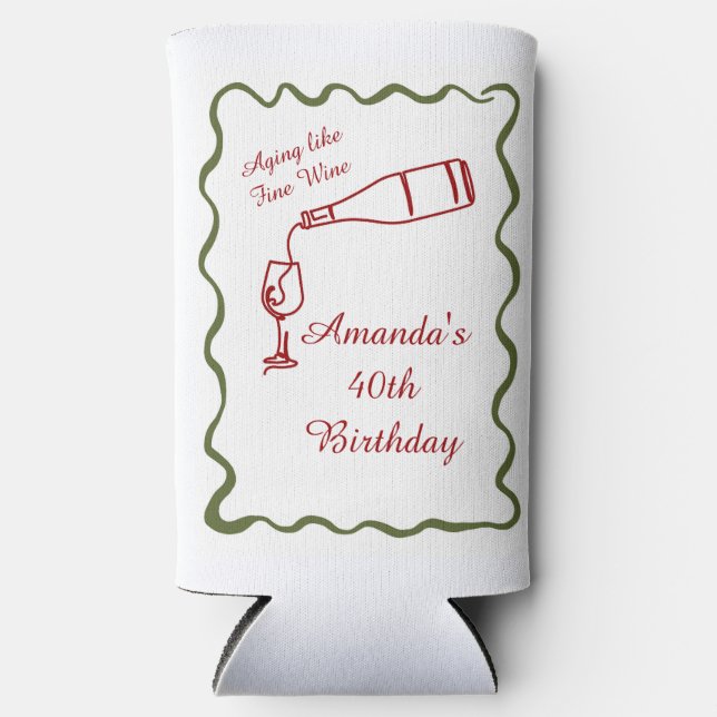 Aging Like Fine Wine Seltzer Can Cooler (Front)