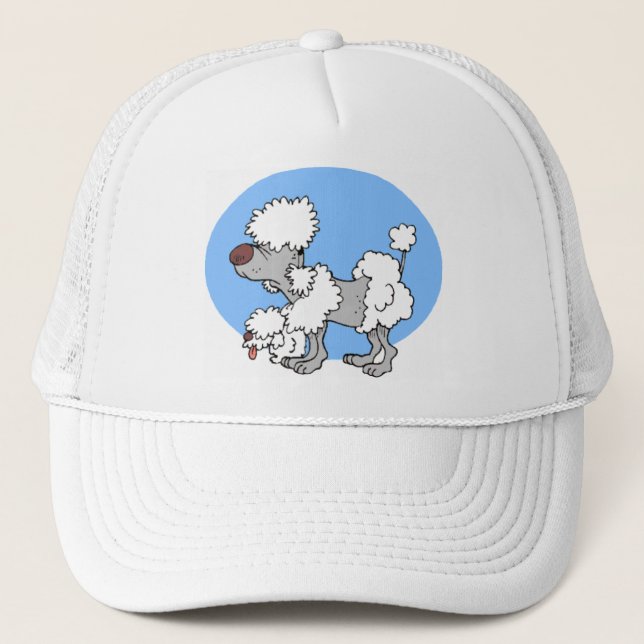 Aging Poodle Cartoon Cap (Front)
