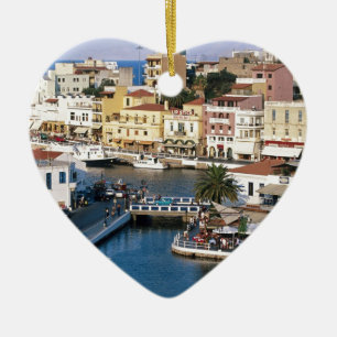 Agios Nikolaos Crete, Greece Ceramic Tree Decoration