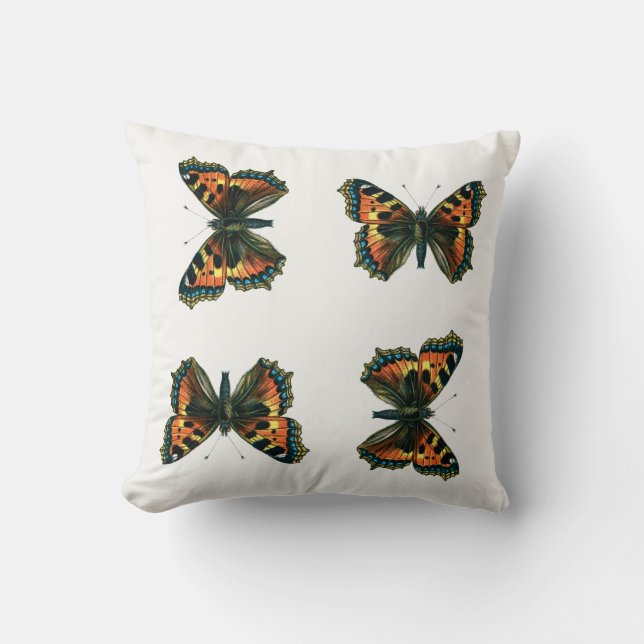 Aglais urticae - The Small Tortoiseshell Butterfly Cushion (Front)