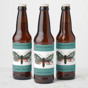 Aglaope infausta - Almond-Tree Leaf Skeletonizer Beer Bottle Label