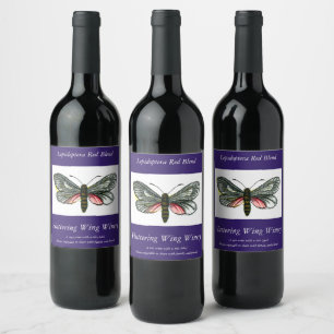 Aglaope infausta - Almond-Tree Leaf Skeletonizer Wine Label