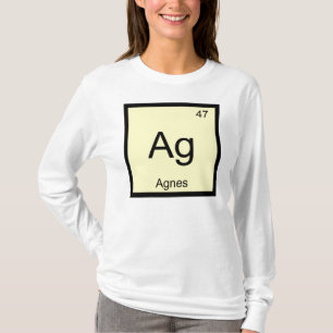 Agnes Name Chemistry Element Periodic Table T-Shirt