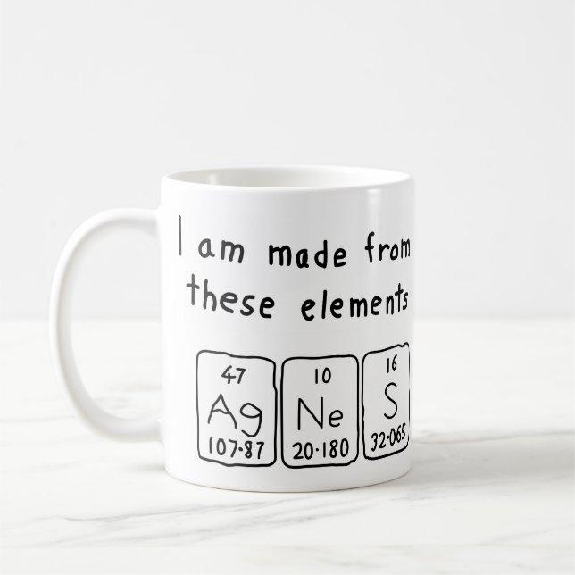 Agnes periodic table name mug (Left)