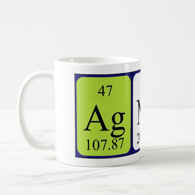 Agnese periodic table name mug (Left)