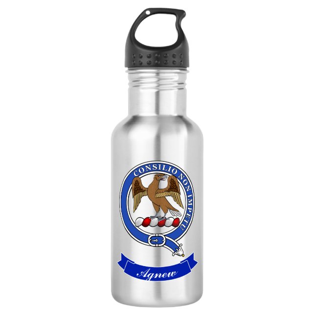 Agnew Clan Badge Personalised 710 Ml Water Bottle (Front)