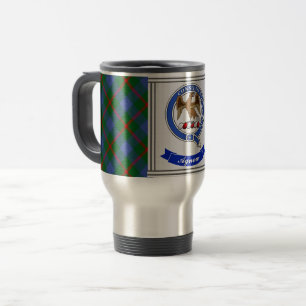 Agnew Clan Badge & Tartan Personalized Travel Mug