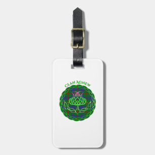 Agnew Scottish Tartan Celtic Thistle Luggage Tag