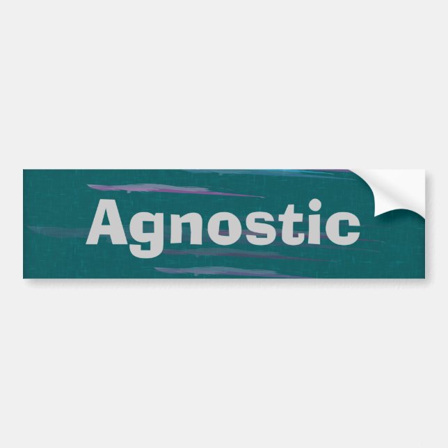 Agnostic Bumpter Sticker (Front)