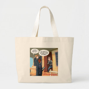 Agnostic Missionaries Funny Large Tote Bag