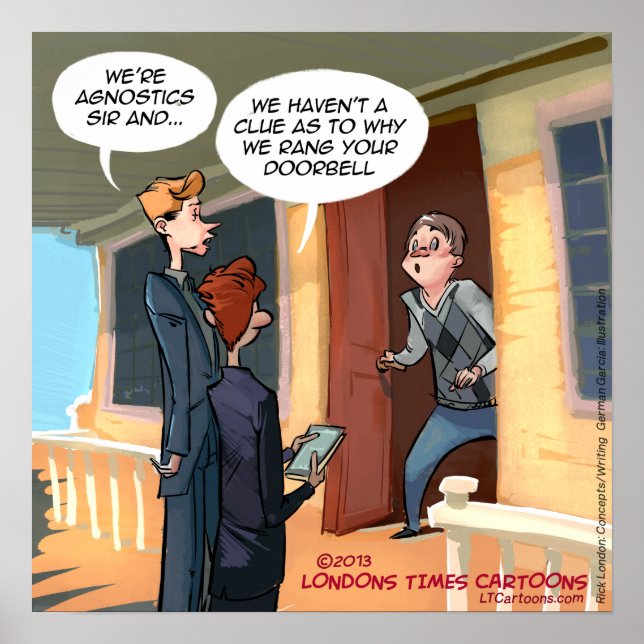 Agnostic Missionaries Funny Poster (Front)