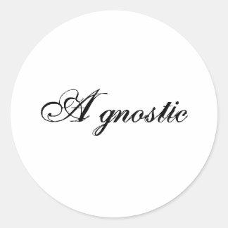 Agnostic (Script) Classic Round Sticker