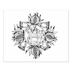 Agnus Dei Lamb of God Religious Rubber Stamp