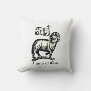 Agnus Dei The Paschal Lamb of God Fine Art Cushion
