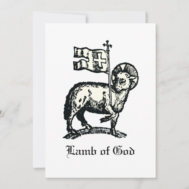Agnus Dei The Paschal Lamb of God Fine Art  Invitation (Front)