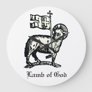 Agnus Dei The Paschal Lamb of God Fine Art Large Clock