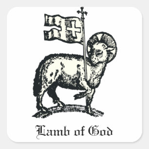 Agnus Dei The Paschal Lamb of God Fine Art  Square Sticker