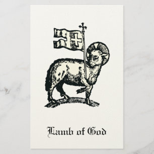 Agnus Dei The Paschal Lamb of God Fine Art Stationery