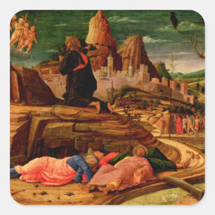 Agony in the Garden, c.1460 Square Sticker
