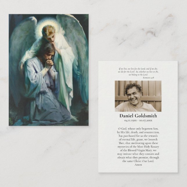 Agony in the Garden Funeral Prayer Card (Front/Back)
