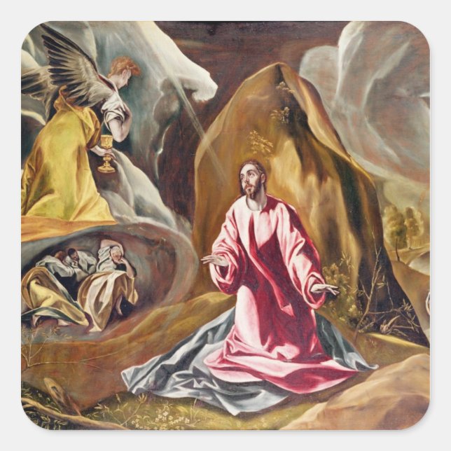 Agony in the Garden of Gethsemane, c.1590's Square Sticker (Front)