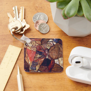 Agony, The Death Struggle by Egon Schiele Key Ring