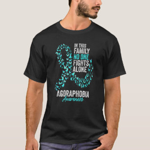 Agoraphobia Awareness Month Butterflies Teal Ribbo T-Shirt