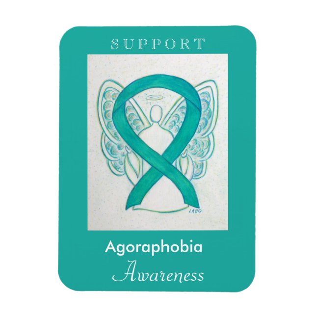 Agoraphobia Awareness Ribbon Angel Custom Magnet (Vertical)