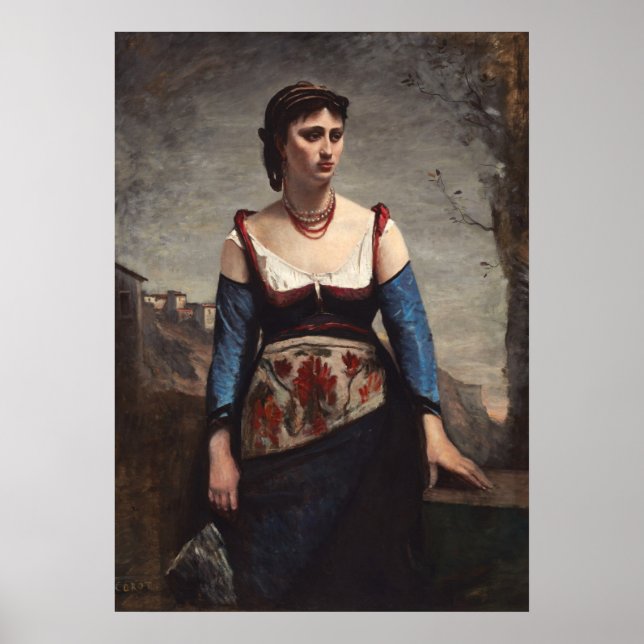 Agostina - Jean-Baptiste- Corot Fine Art Poster (Front)