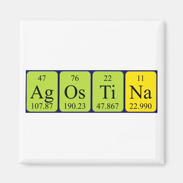 Agostina periodic table name magnet (Front)