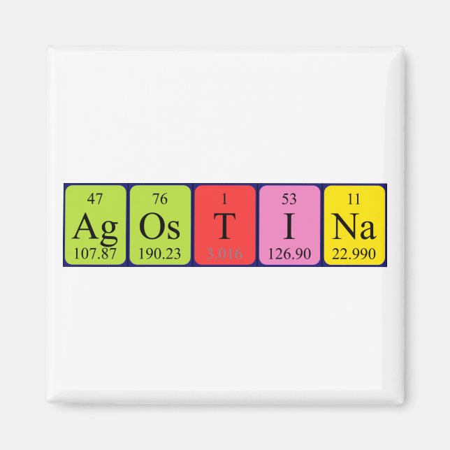 Agostina periodic table name magnet (Front)