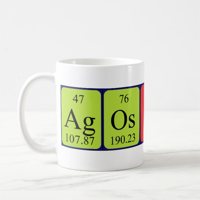 Agostina periodic table name mug (Left)