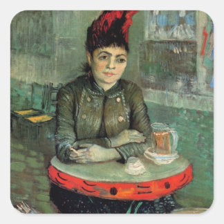 Agostina Segatori, Cafe du Tambourin by Van Gogh Square Sticker